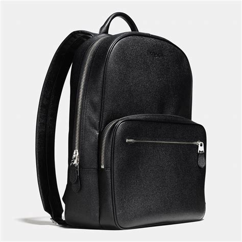 coach leather backpack mens